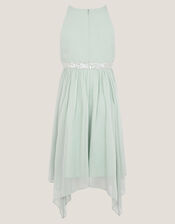 Idaho Halter Chiffon Prom Dress, Teal (DUCK EGG), large