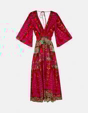 Piti Cuiti Boho Floral Wide Leg Jumpsuit, Pink (PINK), large