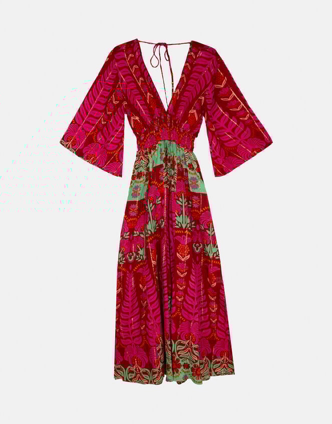 Piti Cuiti Boho Floral Wide Leg Jumpsuit, Pink (PINK), large