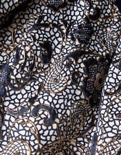Jasmine Jacquard Dress, Blue (NAVY), large